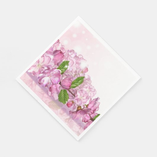 Serviette En Papier Papier Napkins - Fleurs de cerisiers (Coin)