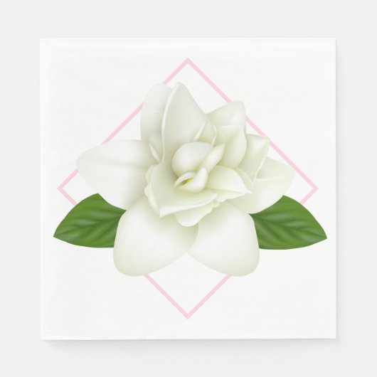 Serviette En Papier Papier Napkins-Gardenia (Devant)