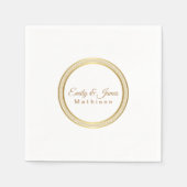 Serviette En Papier Papier Napkins-Gold Cercle éternel (Devant)