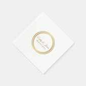 Serviette En Papier Papier Napkins-Gold Cercle éternel (Coin)