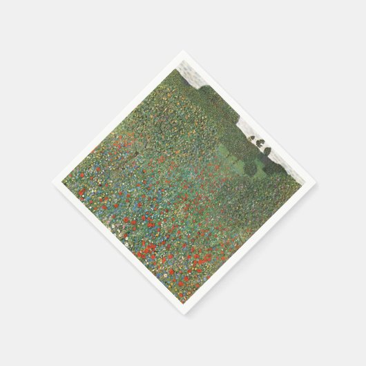 SERVIETTE EN PAPIER PAPIER NAPKINS : GUSTAV KLIMT : MOHNFELD (Coin)