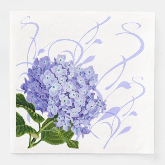 Serviette En Papier Papier Napkins-Hydrangea Dîner Papier (Devant)