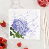 Serviette En Papier Papier Napkins-Hydrangea Dîner Papier (En situation)