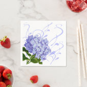Serviette En Papier Papier Napkins-Hydrangea Dîner Papier (En situation)
