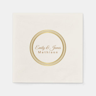 Serviette En Papier Papier Napkins-Or Cercle éternel serviettes