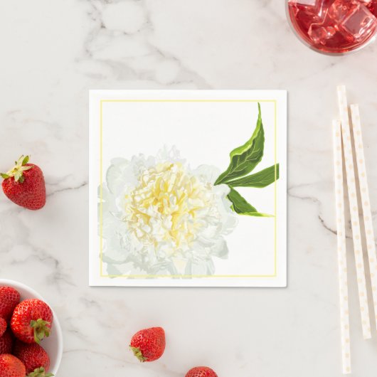 Serviette En Papier Papier Napkins-Peony (En situation)