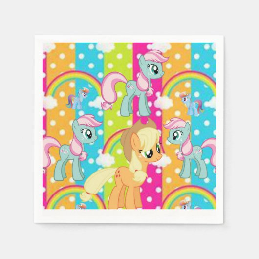 Serviette En Papier Papier Napkins Pony (Devant)