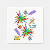 Serviette En Papier Papier Napkins, Retour à l'école est Cool (Devant)