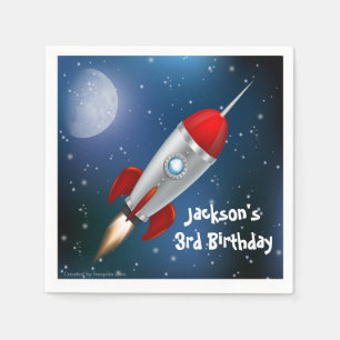 Serviette En Papier Papier Napkins Space Ship, Astronaut fête d'annive