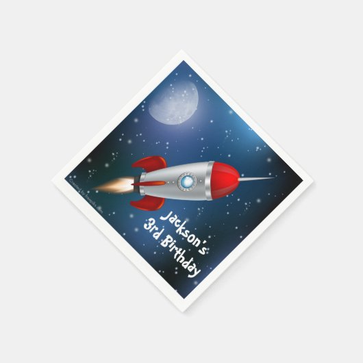 Serviette En Papier Papier Napkins Space Ship, Astronaut fête d'annive (Coin)