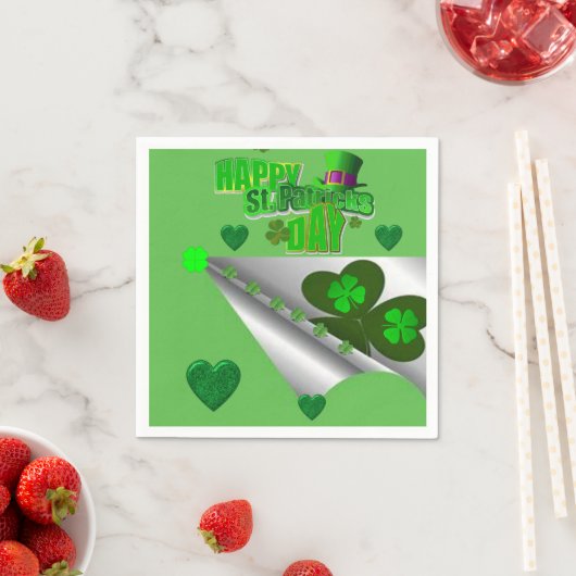 Serviette En Papier Papier Napkins St. Patrick's Day (En situation)