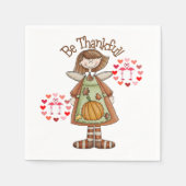 Serviette En Papier Papier Napkins Thanksgiving (Devant)