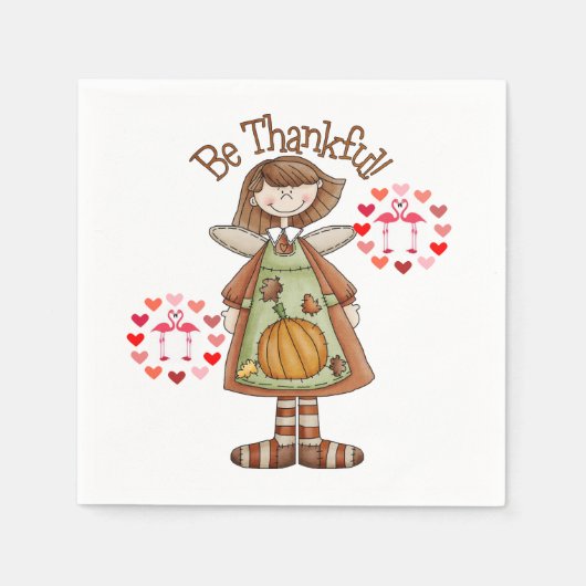 Serviette En Papier Papier Napkins Thanksgiving (Devant)