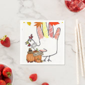 Serviette En Papier Papier Napkins Thanksgiving (En situation)