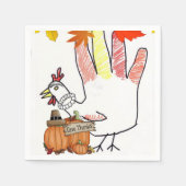 Serviette En Papier Papier Napkins Thanksgiving (Devant)