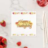 Serviette En Papier Papier Napkins Thanksgiving (En situation)