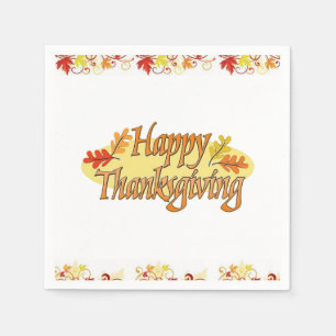 Serviette En Papier Papier Napkins Thanksgiving