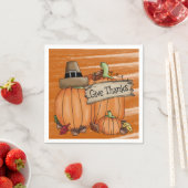 Serviette En Papier Papier Napkins Thanksgiving (En situation)