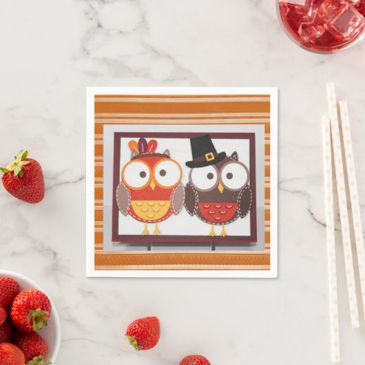 Serviette En Papier Papier Napkins Thanksgiving (En situation)