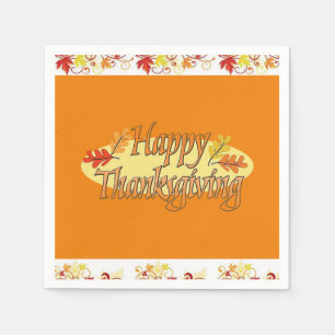 Serviette En Papier Papier Napkins Thanksgiving