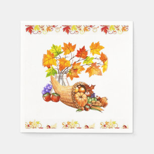 Serviette En Papier Papier Napkins Thanksgiving