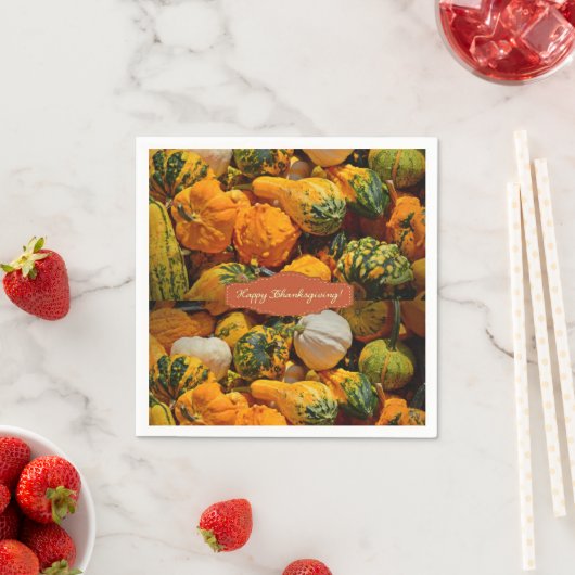 Serviette En Papier Papier Napkins Thanksgiving (En situation)