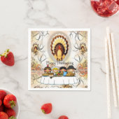 Serviette En Papier Papier Napkins Thanksgiving (En situation)