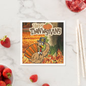 Serviette En Papier Papier Napkins Thanksgiving (En situation)