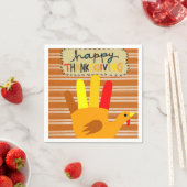 Serviette En Papier Papier Napkins Thanksgiving (En situation)