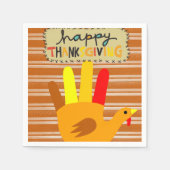 Serviette En Papier Papier Napkins Thanksgiving (Devant)