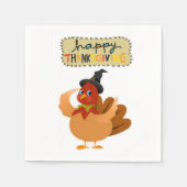 Serviette En Papier Papier Napkins Thanksgiving (Devant)