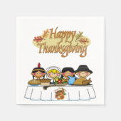 Serviette En Papier Papier Napkins Thanksgiving (Devant)