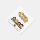 Serviette En Papier Papier Napkins Thanksgiving (Coin)