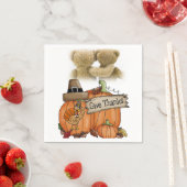 Serviette En Papier Papier Napkins Thanksgiving (En situation)