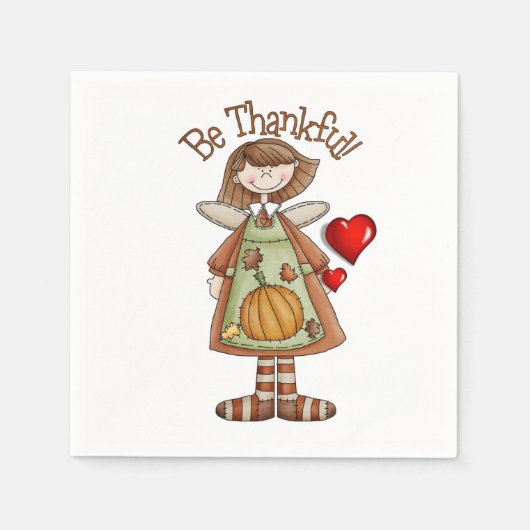 Serviette En Papier Papier Napkins Thanksgiving (Devant)