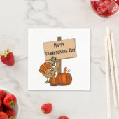 Serviette En Papier Papier Napkins Thanksgiving (En situation)