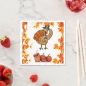 Serviette En Papier Papier Napkins Thanksgiving (En situation)