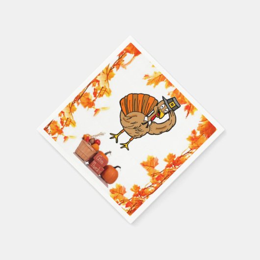 Serviette En Papier Papier Napkins Thanksgiving (Coin)