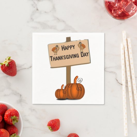 Serviette En Papier Papier Napkins Thanksgiving (En situation)