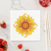 Serviette En Papier Papier Napkins-Tournesol (En situation)