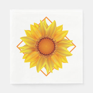 Serviette En Papier Papier Napkins-Tournesol