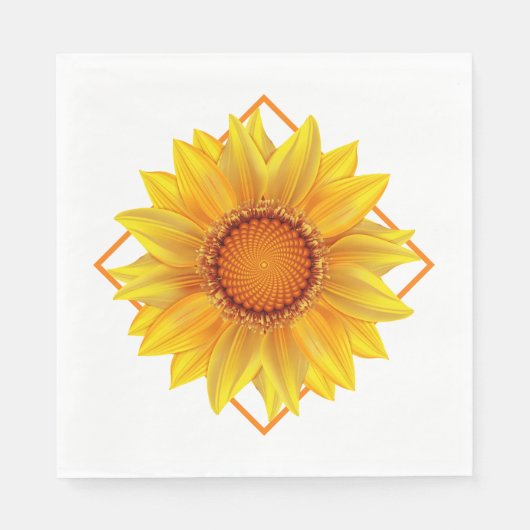 Serviette En Papier Papier Napkins-Tournesol (Devant)