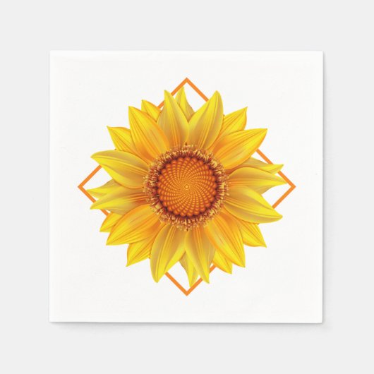 Serviette En Papier Papier Napkins-Tournesol (Devant)