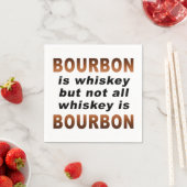 Serviette En Papier PAPIER NAPKINS - Tout Whiskey n'est pas BOURBON! (En situation)