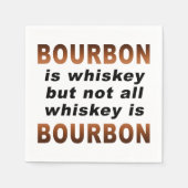 Serviette En Papier PAPIER NAPKINS - Tout Whiskey n'est pas BOURBON! (Devant)