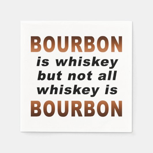 Serviette En Papier PAPIER NAPKINS - Tout Whiskey n'est pas BOURBON! (Devant)