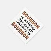 Serviette En Papier PAPIER NAPKINS - Tout Whiskey n'est pas BOURBON! (Coin)