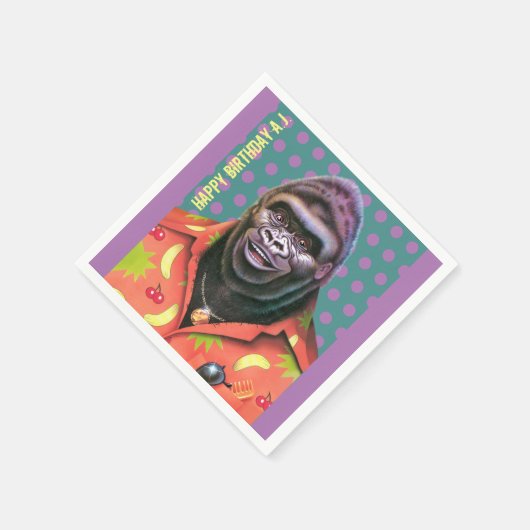 Serviette En Papier Papier Napkins vain gorille (Coin)