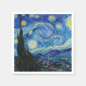 SERVIETTE EN PAPIER PAPIER NAPKINS : VAN GOGH : STARRY NIGHT (Devant)