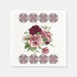 Serviette En Papier Papier Naples Floral